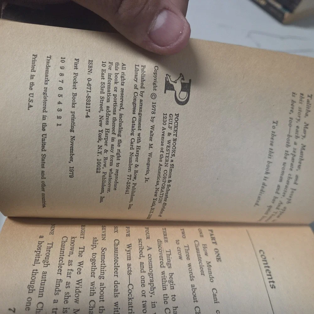The Book of the Dun Cow Walter Wangerin Jr 1979 1st Pocket Books Print Fantasy